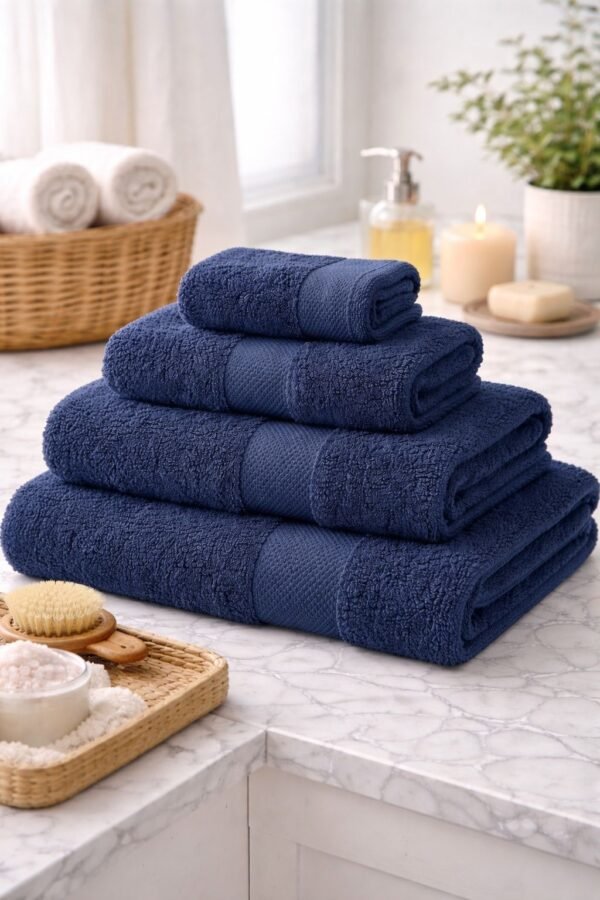 Towel Soft Fabric Blue