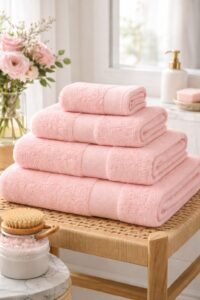 Towel Soft Fabric Pink