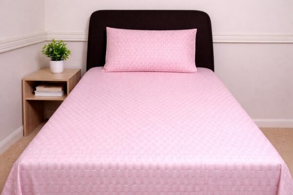 s-a-2 Ivory Textura Single Bedsheet