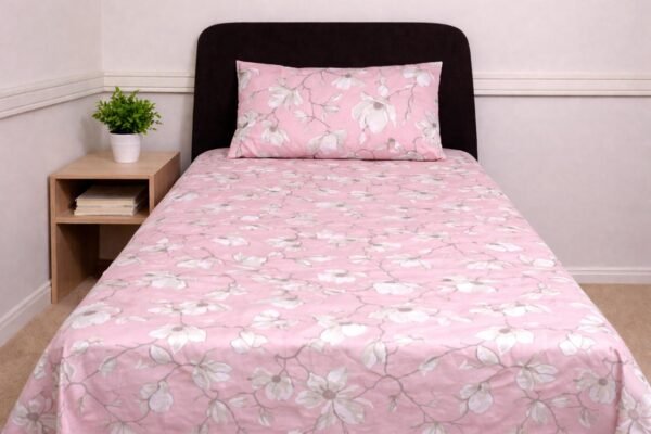 Blush Petals Single Bedsheet