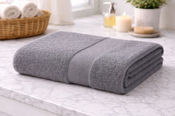 Towel Soft Fabric Gray