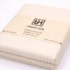 Double bed lining (striped) bedsheet White