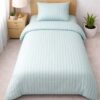 sl Single bed lining (striped) bedsheet light blue