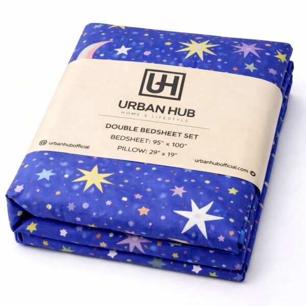 Starry Night Double Bedsheet Set