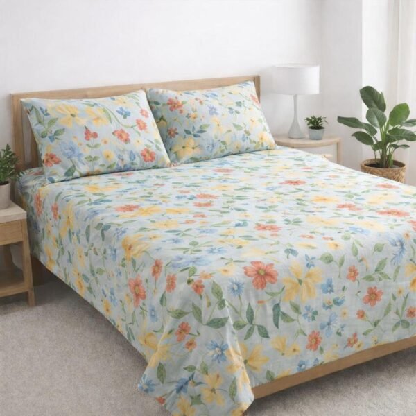 sss31 Pastel Meadow Double Bedsheet Set